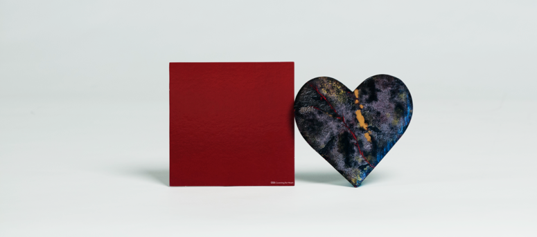 heart and red card