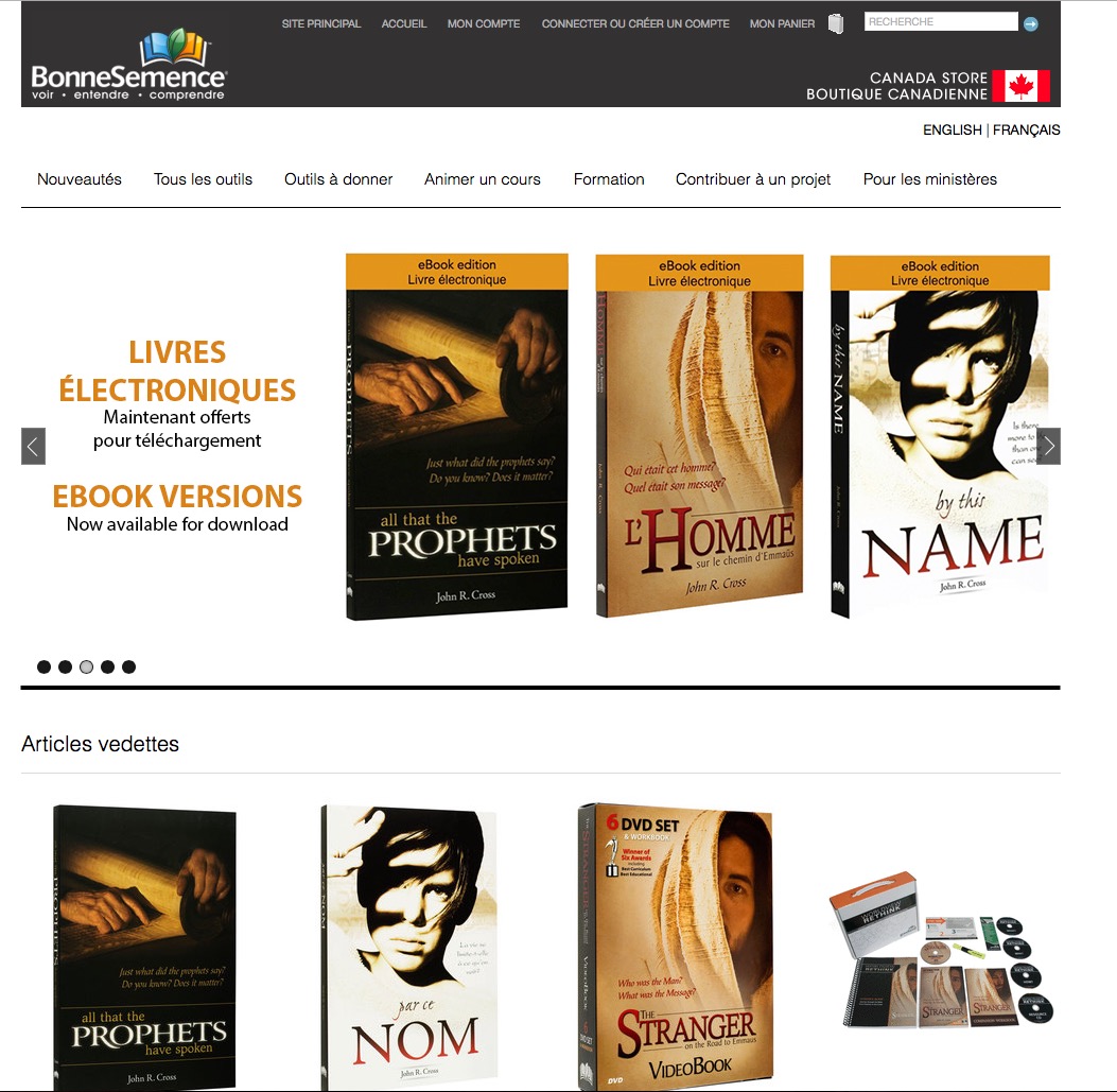 GoodSeed Canada Store now in French and English